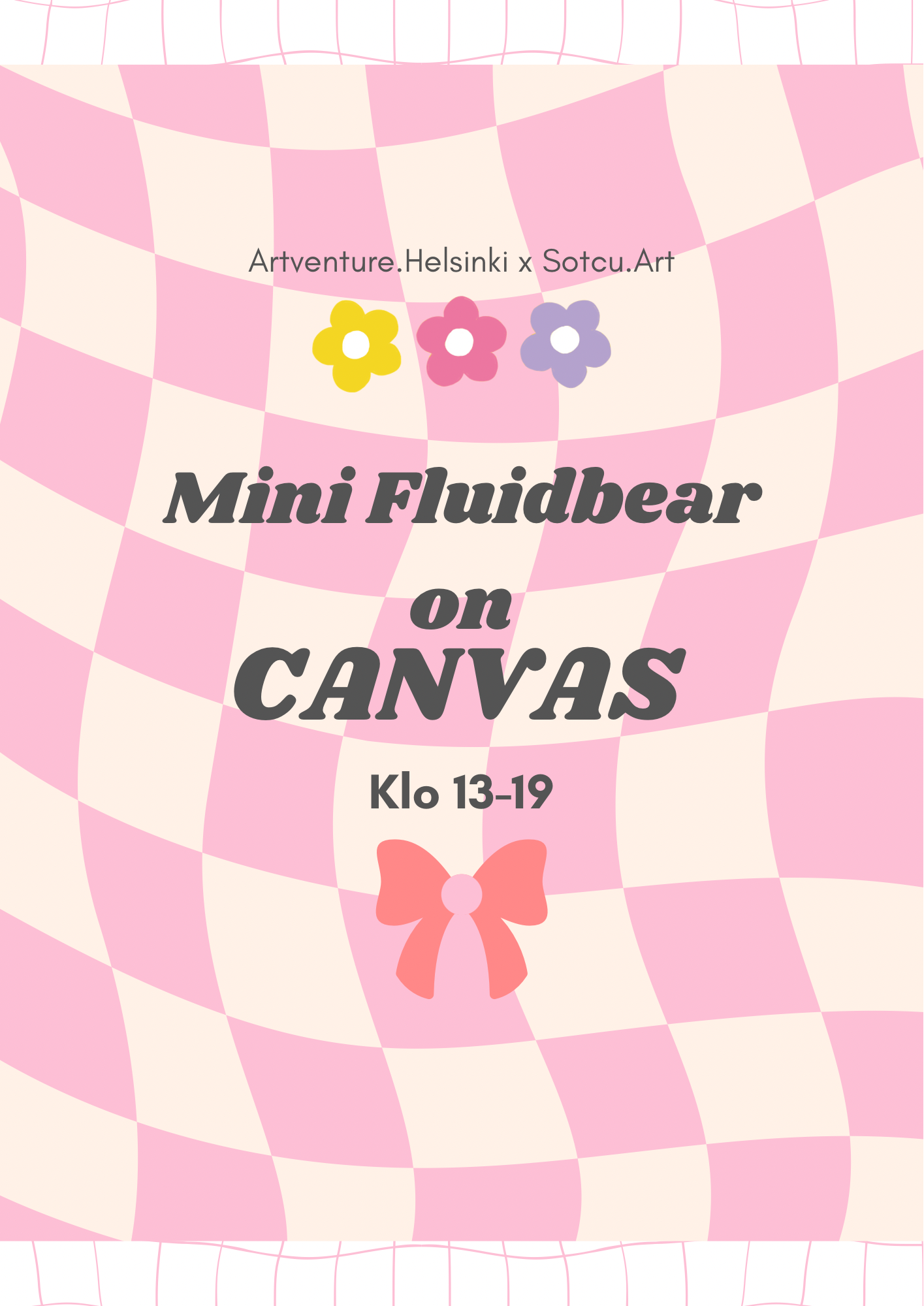 Mini Fluidbear on Canvas 𧸠Motherâs Day Special