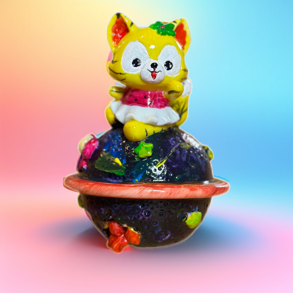 DIY Home Kit - Fox Bubble World Statue