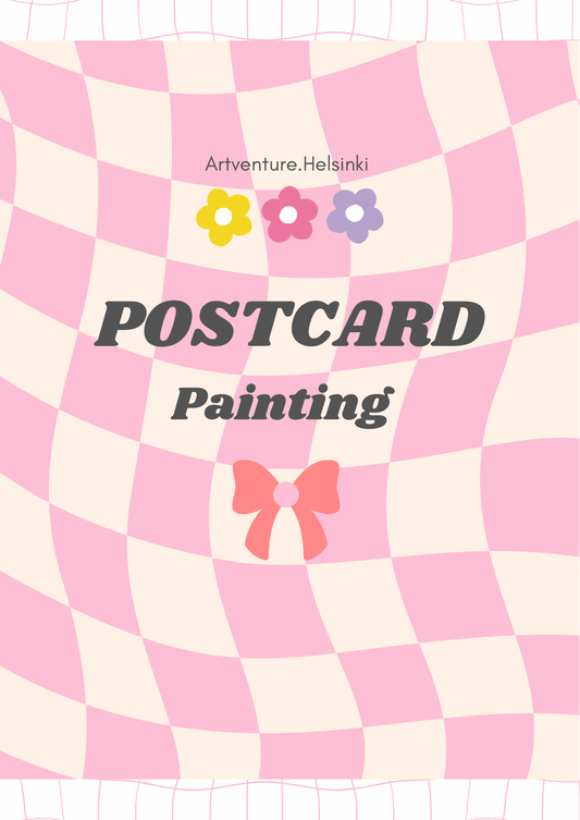 Postcard painting 🥂 (2 pieces)
